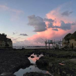 👌 #sea #rocks #sunset #clouds